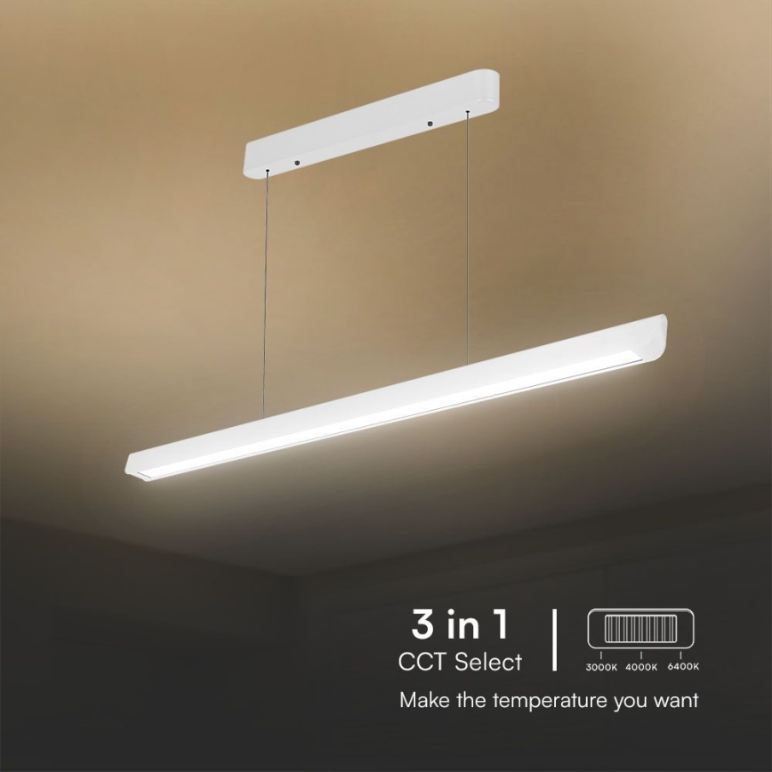 LED Luster na lanku LED/36W/230V 3000/4000/6400K biela