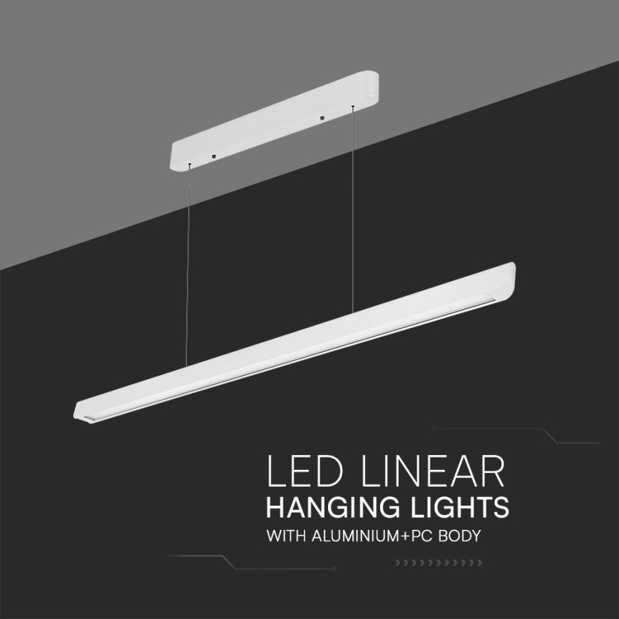 LED Luster na lanku LED/36W/230V 3000/4000/6400K biela
