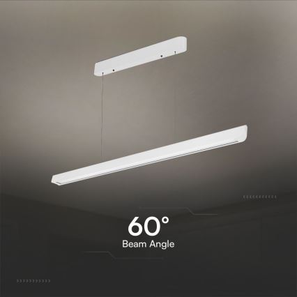 LED Luster na lanku LED/36W/230V 3000/4000/6400K biela