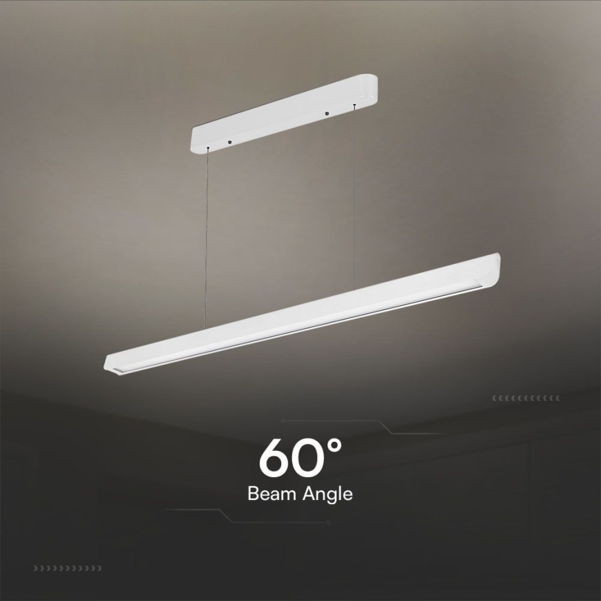 LED Luster na lanku LED/36W/230V 3000/4000/6400K biela