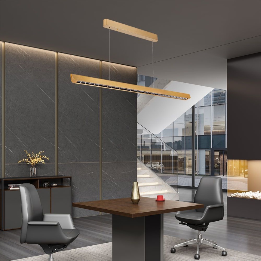 LED Luster na lanku LED/36W/230V 3000/4000/6400K zlatá