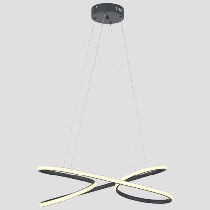 LED Luster na lanku LED/40W/230V 4000K čierna