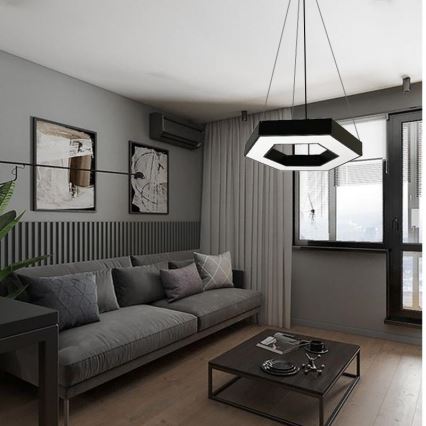 LED Luster na lanku LED/40W/230V 4000K pr. 80 cm