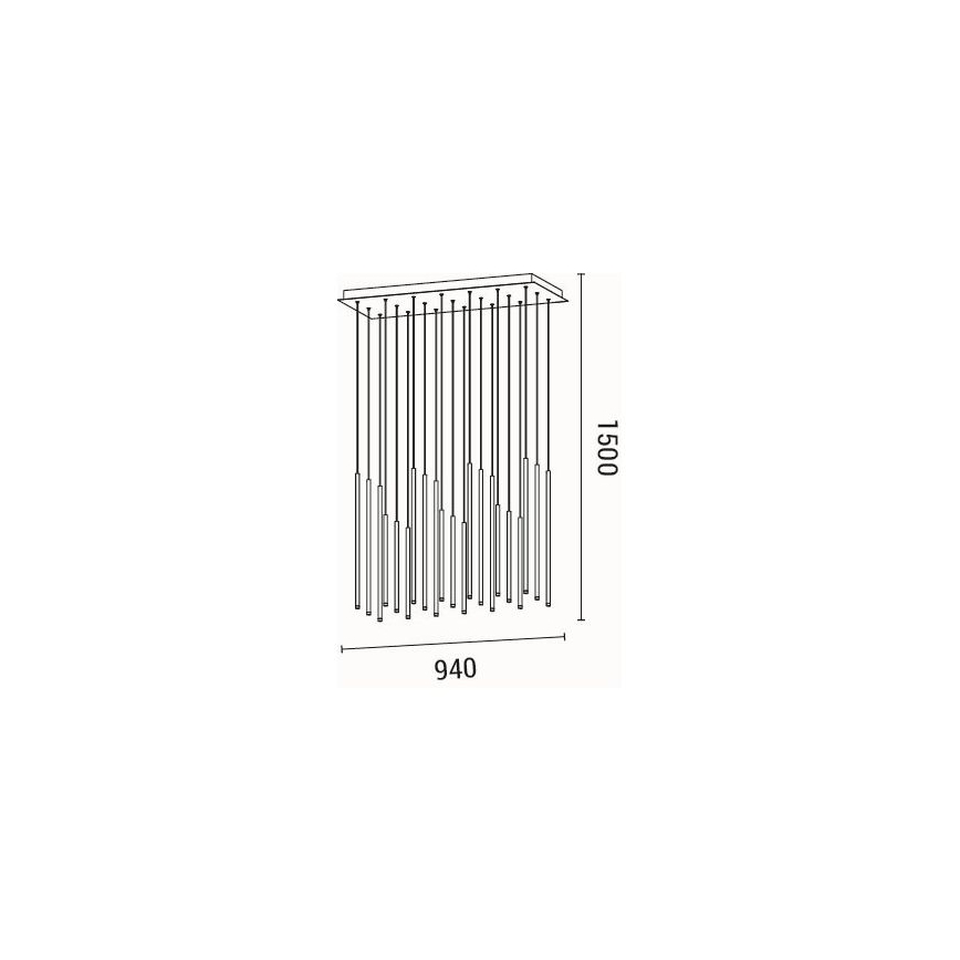 LED Luster na lanku LED/47W/230V 3000K