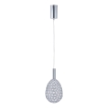 LED Luster na lanku LED/6,3W/230V 3000K lesklý chróm pr. 14 cm