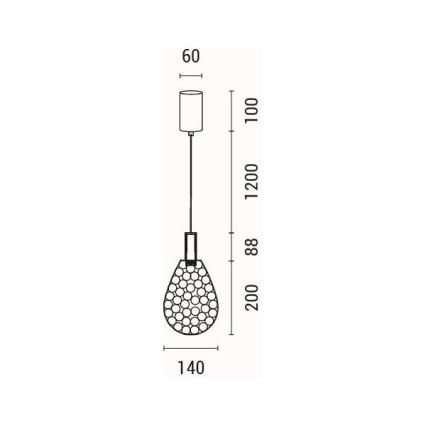 LED Luster na lanku LED/6,3W/230V 3000K lesklý chróm pr. 14 cm