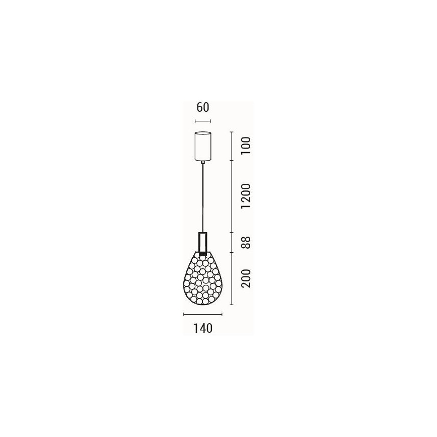 LED Luster na lanku LED/6,3W/230V 3000K lesklý chróm pr. 14 cm