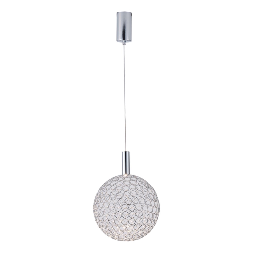 LED Luster na lanku LED/6,3W/230V 3000K lesklý chróm pr. 20 cm