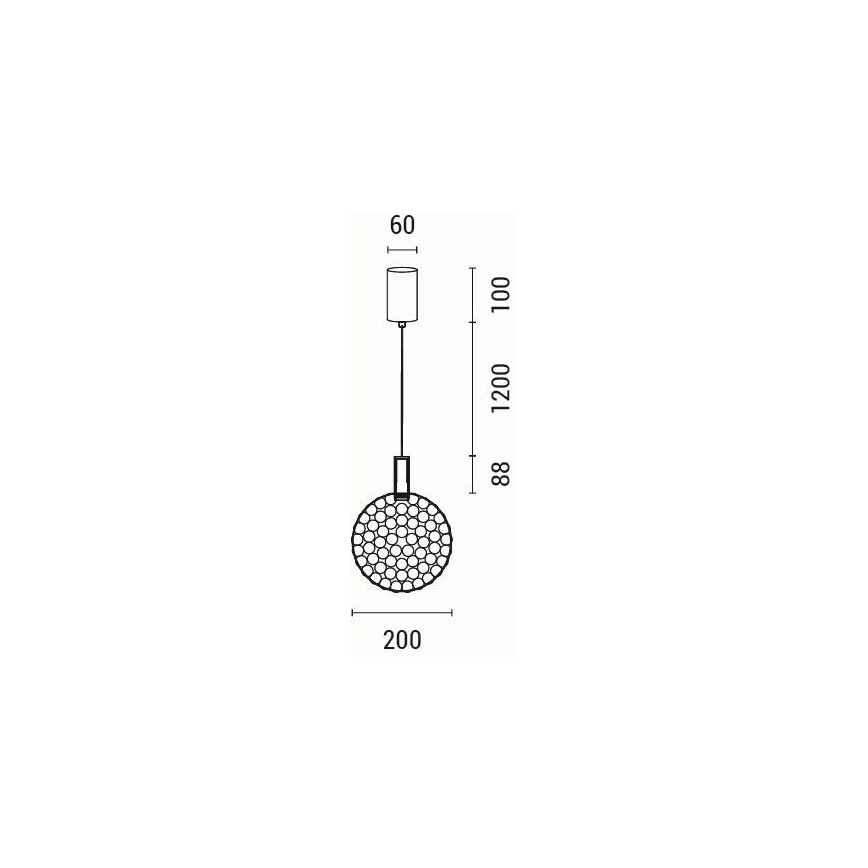 LED Luster na lanku LED/6,3W/230V 3000K lesklý chróm pr. 20 cm
