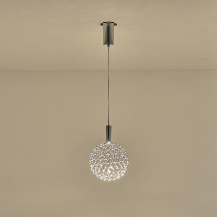 LED Luster na lanku LED/6,3W/230V 3000K lesklý chróm pr. 25 cm