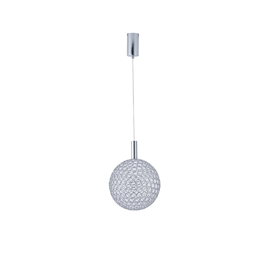 LED Luster na lanku LED/6,3W/230V 3000K lesklý chróm pr. 25 cm