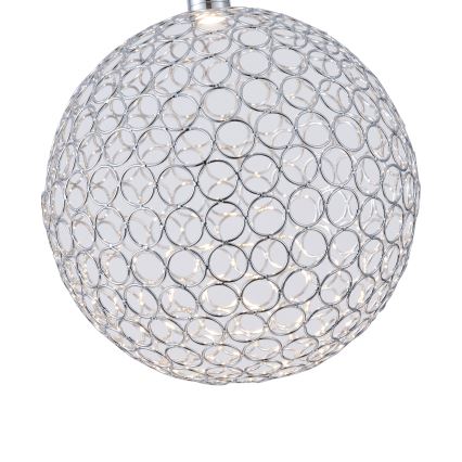 LED Luster na lanku LED/6,3W/230V 3000K lesklý chróm pr. 25 cm