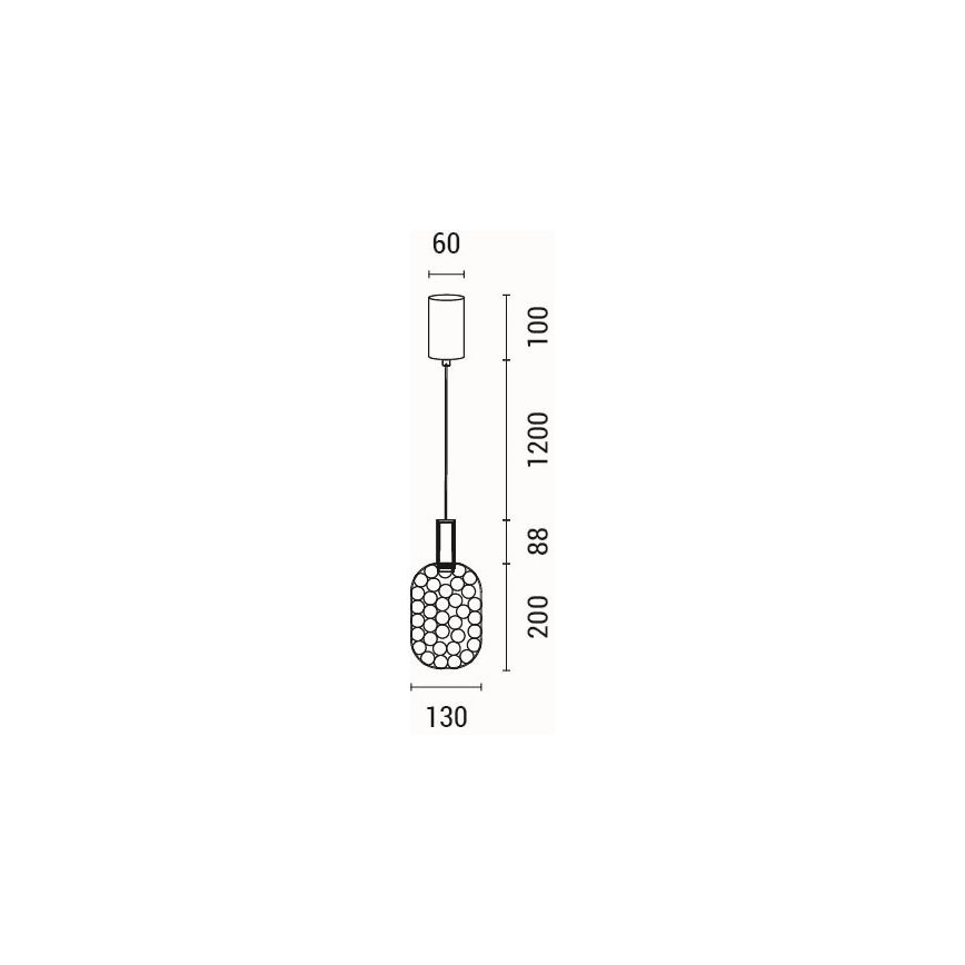 LED Luster na lanku LED/6,3W/230V 3000K zlatá pr. 20 cm