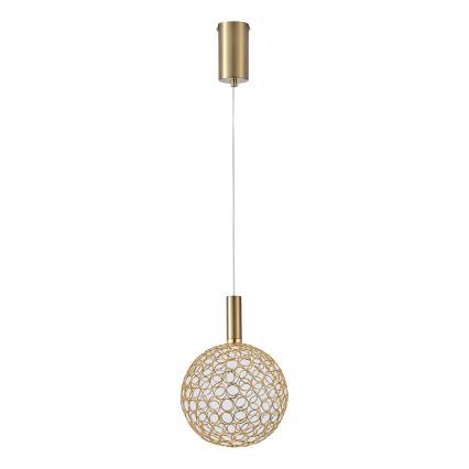 LED Luster na lanku LED/6,3W/230V 3000K zlatá pr. 20 cm