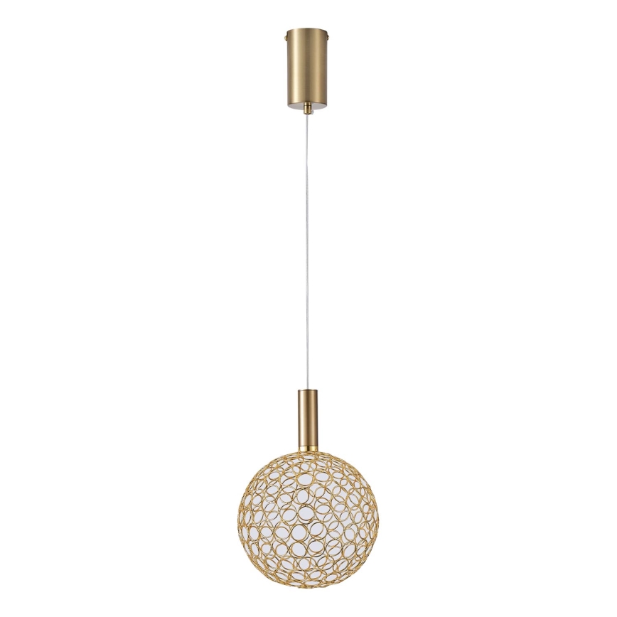 LED Luster na lanku LED/6,3W/230V 3000K zlatá pr. 20 cm