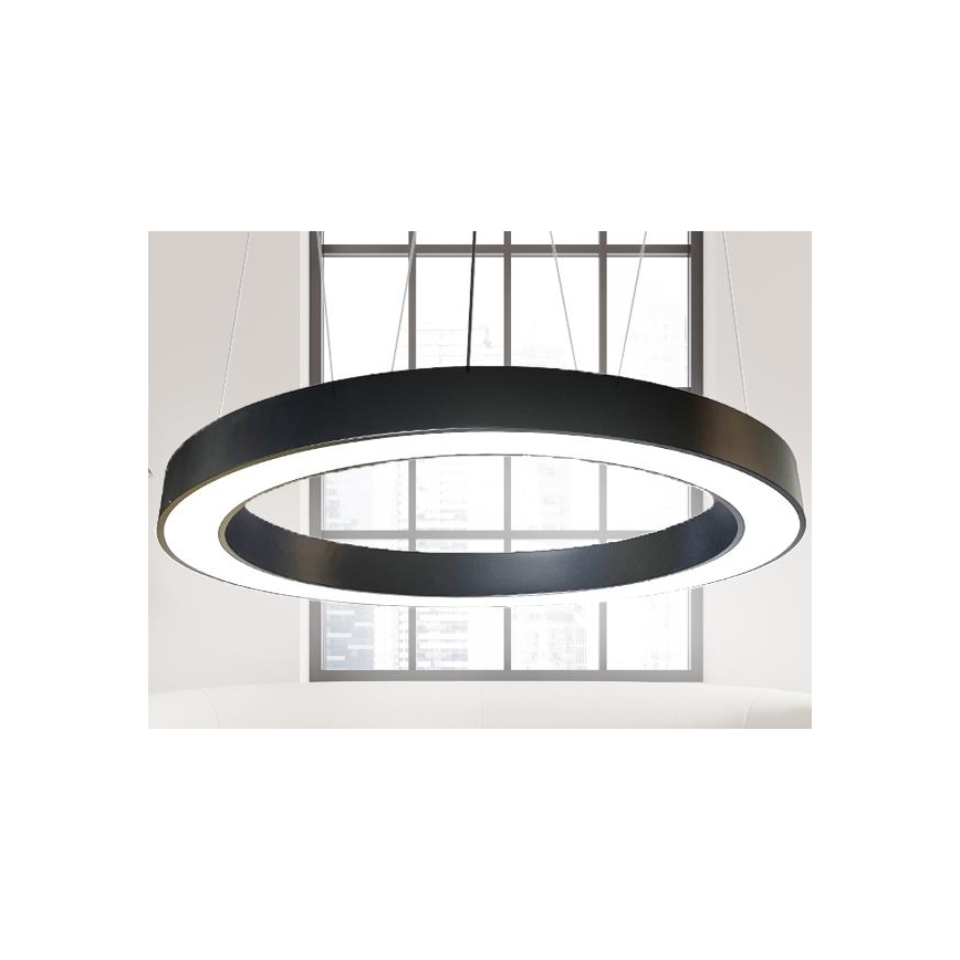 LED Luster na lanku LED/60W/230V 4000K pr. 120 cm čierna
