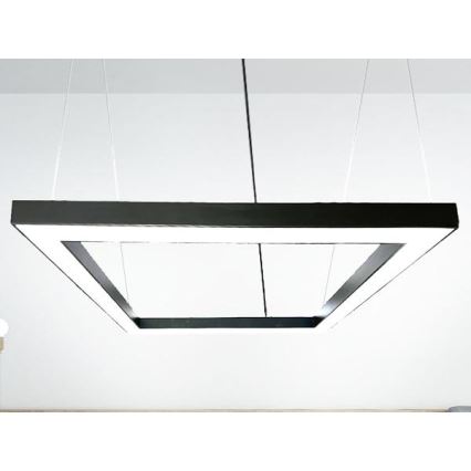 LED Luster na lanku LED/80W/230V 4000K 120x120 cm čierna