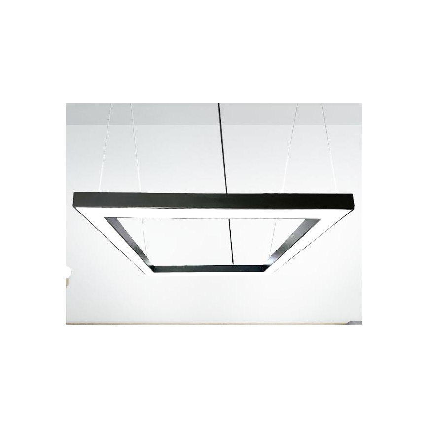 LED Luster na lanku LED/80W/230V 4000K 120x120 cm čierna