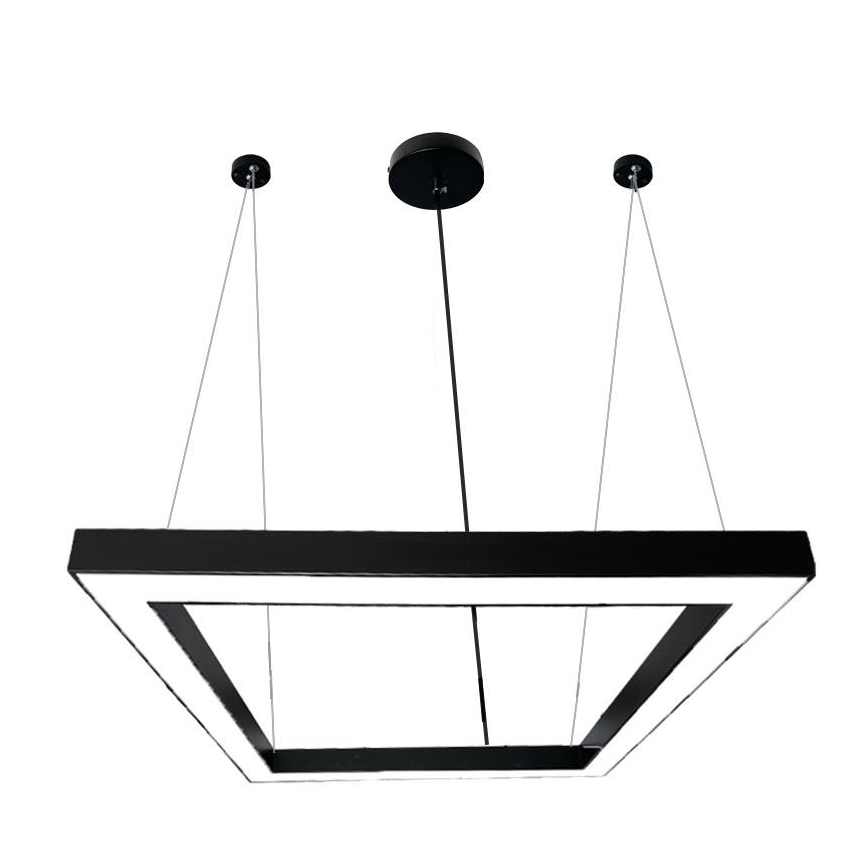 LED Luster na lanku LED/80W/230V 4000K 120x120 cm čierna
