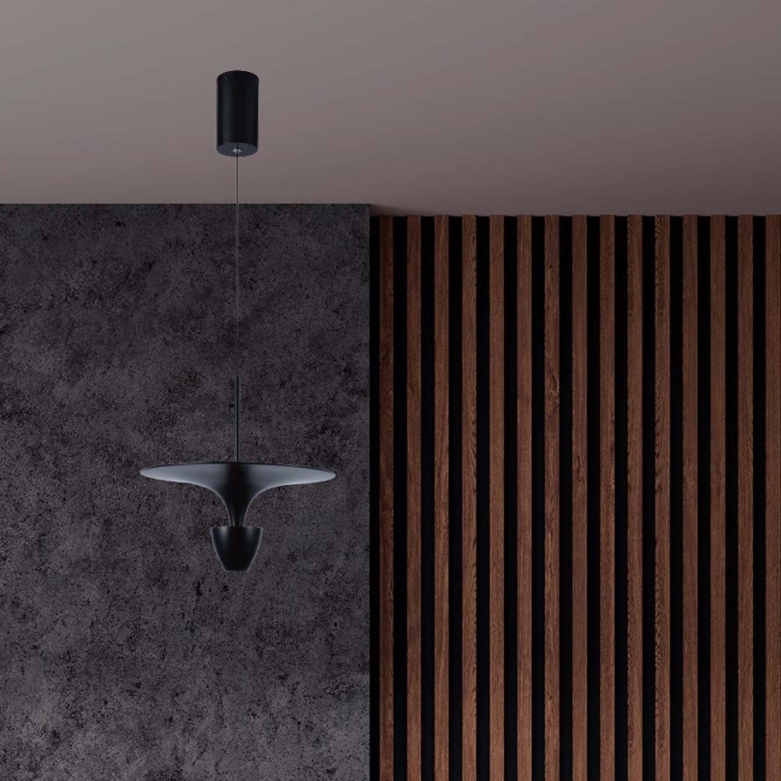 LED Luster na lanku LED/9W/230V 3000K čierna