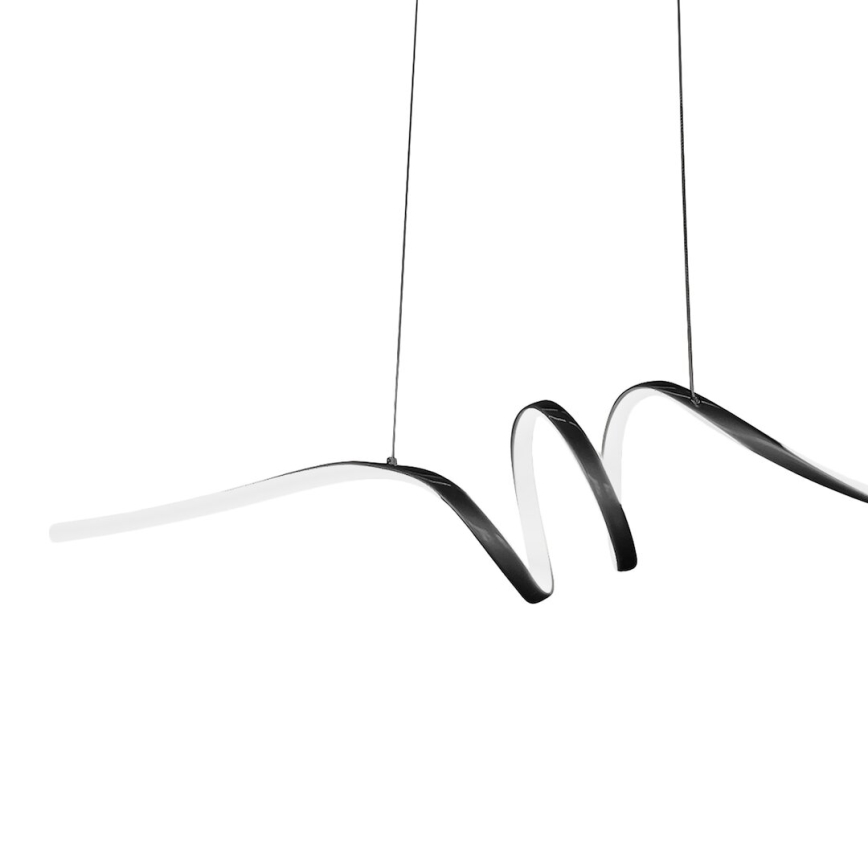 LED Luster na lanku LOOP LED/28W/230V čierna
