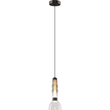 LED Luster na lanku LUCCO LED/13W/230V pr. 15 cm dymová