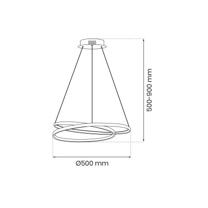 LED Luster na lanku LUCERO LED/48W/230V lesklý chróm