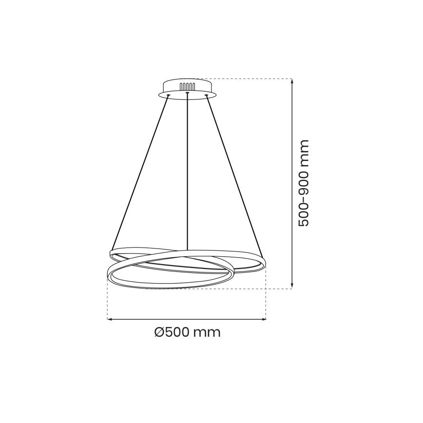 LED Luster na lanku LUCERO LED/48W/230V lesklý chróm