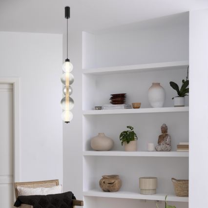 LED luster na lanku LUMMI LED/19W/230V čierna/dymová