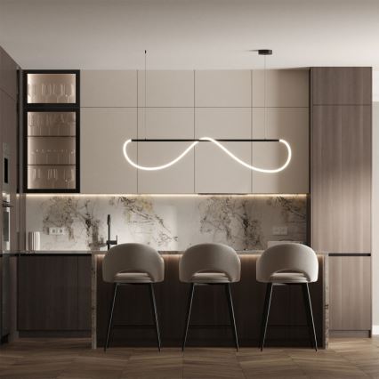 LED luster na lanku MELECA LED/36W/230V 3000/4000/6000K 160 cm čierna