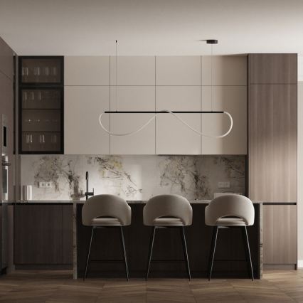 LED luster na lanku MELECA LED/36W/230V 3000/4000/6000K 160 cm čierna