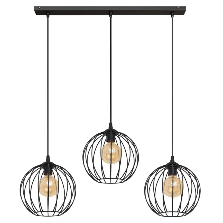 LED Luster na lanku MERCURE 3xE27/15W/230V