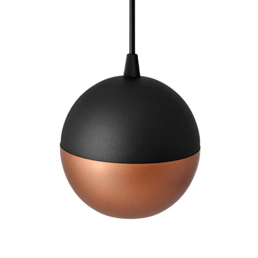 LED Luster na lanku MIDWAY 3xGU10/4,8W/230V čierna/medená