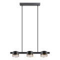 LED Luster na lanku MIRELLA 3xGX53/6W/230V čierna