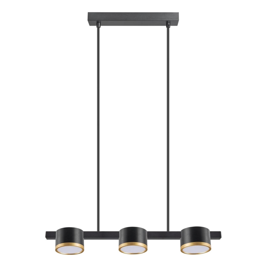 LED Luster na lanku MIRELLA 3xGX53/6W/230V čierna