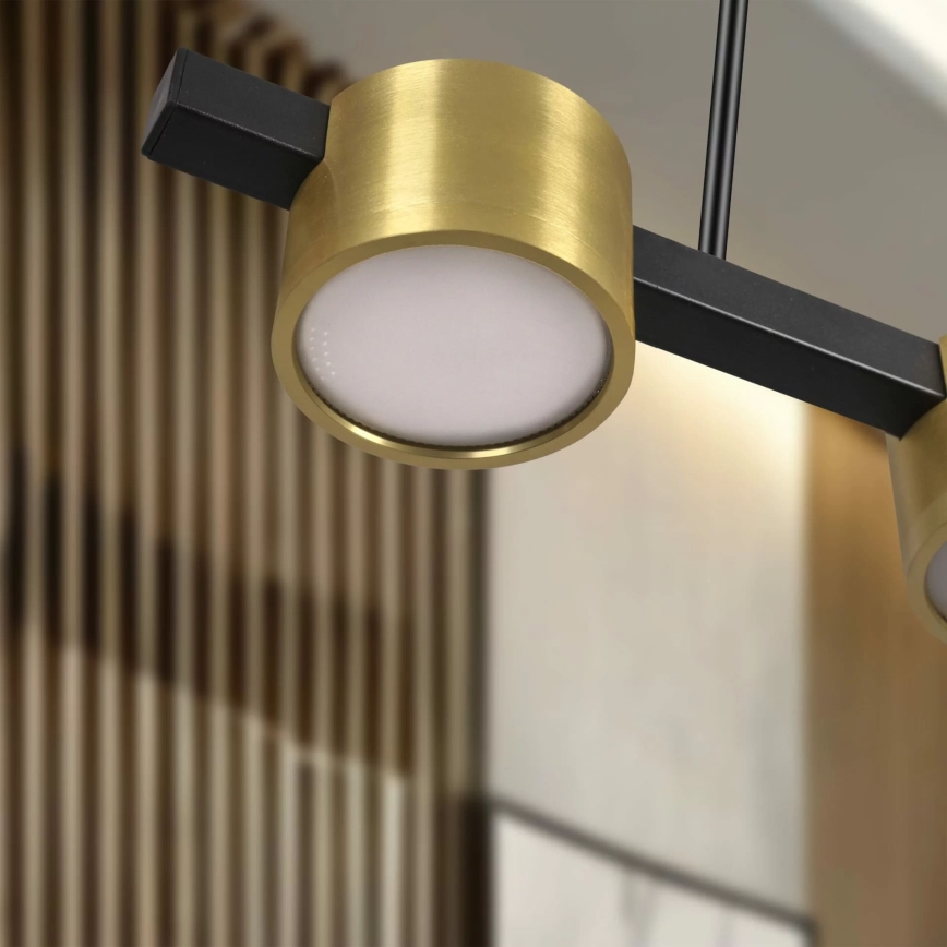 LED Luster na lanku MIRELLA 3xGX53/6W/230V zlatá/čierna