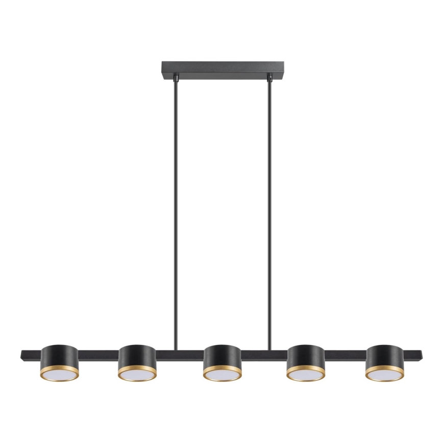 LED Luster na lanku MIRELLA 5xGX53/6W/230V čierna