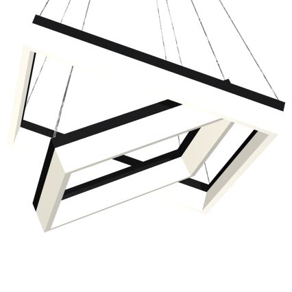 LED Luster na lanku NERO 2xLED/80W/230V