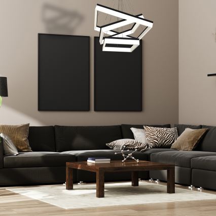 LED Luster na lanku NERO 3xLED/140W/230V