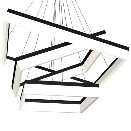 LED Luster na lanku NERO 3xLED/140W/230V