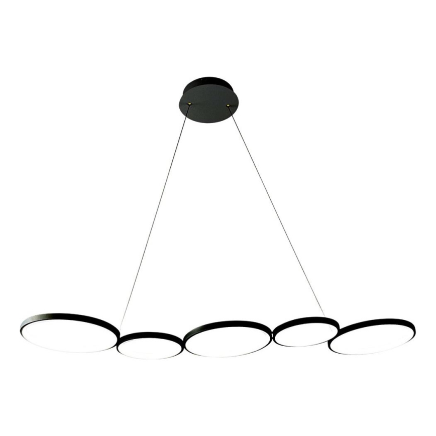 LED Luster na lanku OLYMPIA 5xLED/10W/230V čierna
