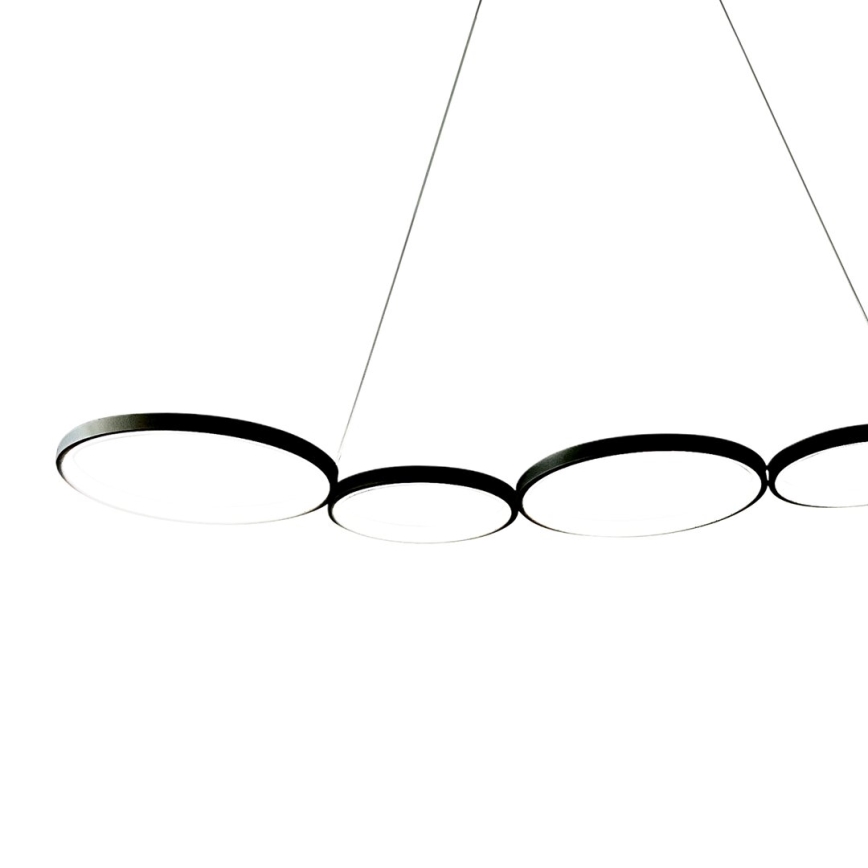 LED Luster na lanku OLYMPIA 5xLED/10W/230V čierna