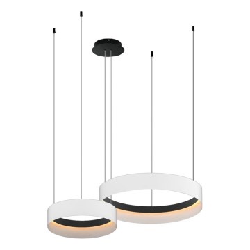 LED Luster na lanku ORBITA LED/72W/230V biela/čierna
