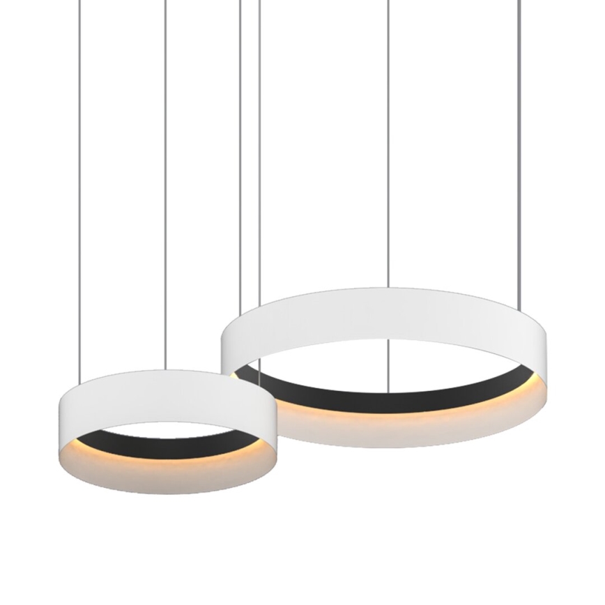LED Luster na lanku ORBITA LED/72W/230V biela/čierna