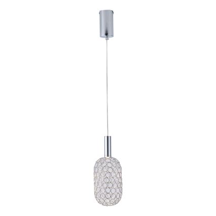 LED Luster na lanku PERFORATO LED/6,3W/230V 3000K lesklý chróm pr. 13 cm