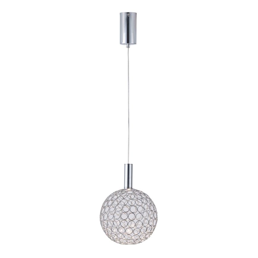 LED Luster na lanku PERFORATO LED/6,3W/230V 3000K lesklý chróm pr. 20 cm