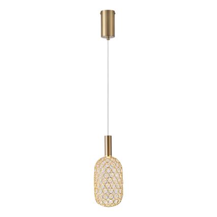 LED Luster na lanku PERFORATO LED/6,3W/230V 3000K zlatá pr. 13 cm