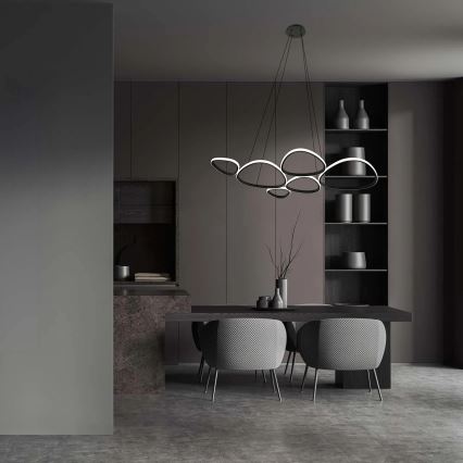 LED luster na lanku PETRA LED/58W/230V 4000K čierny