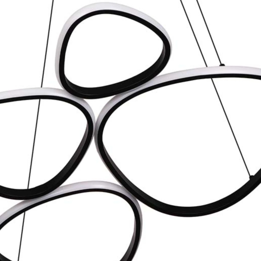 LED luster na lanku PETRA LED/58W/230V 4000K čierny