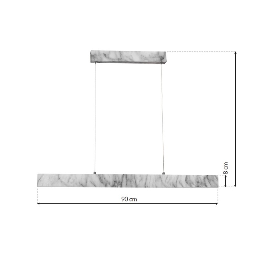LED Luster na lanku PIERCE LED/18W/230V biela/šedá